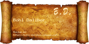 Bohl Dalibor névjegykártya